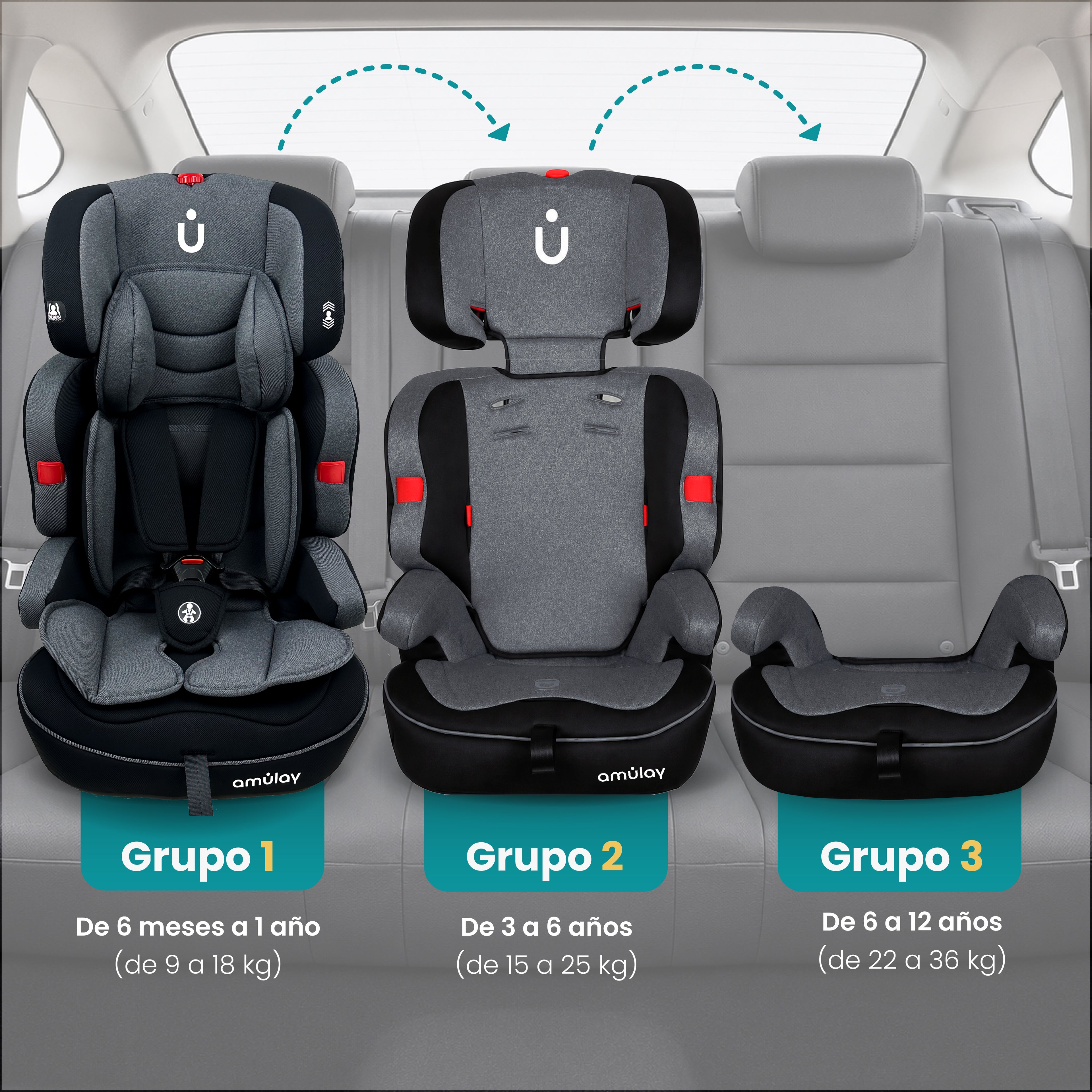Autoasiento Zendy - Booster 9-36Kg
