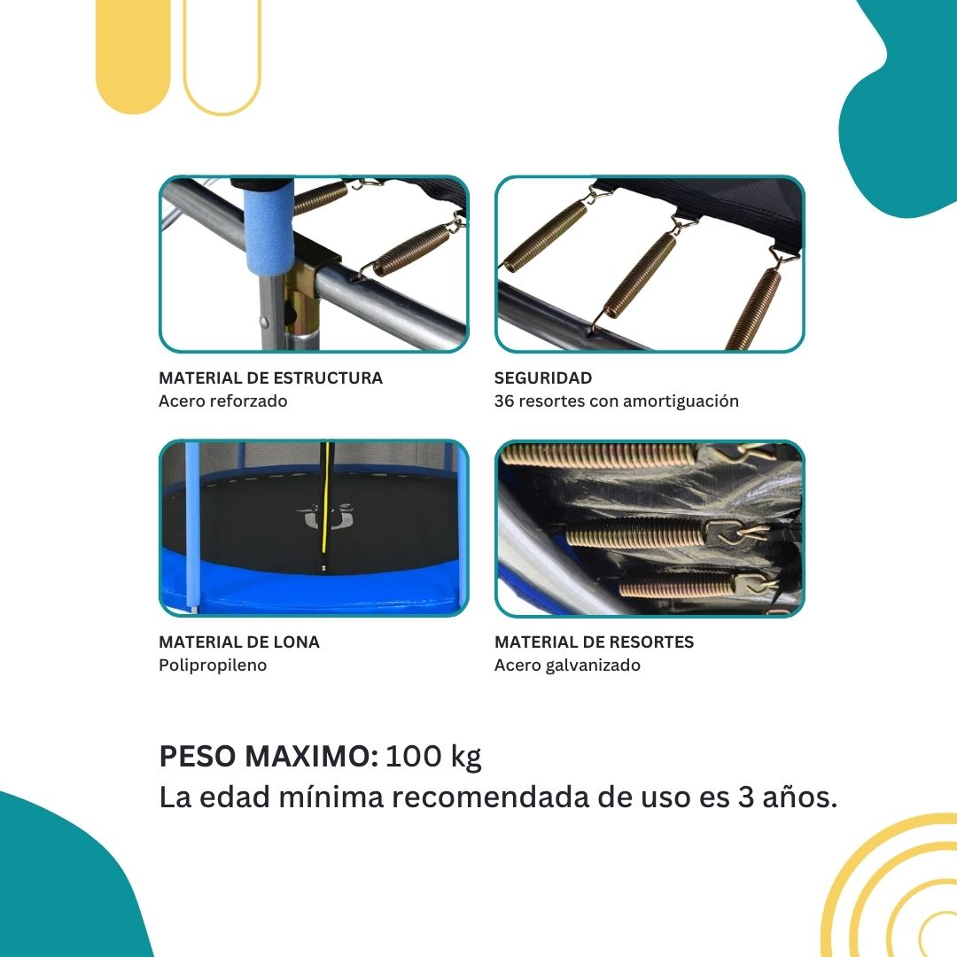 Trampolín de 1,80mts