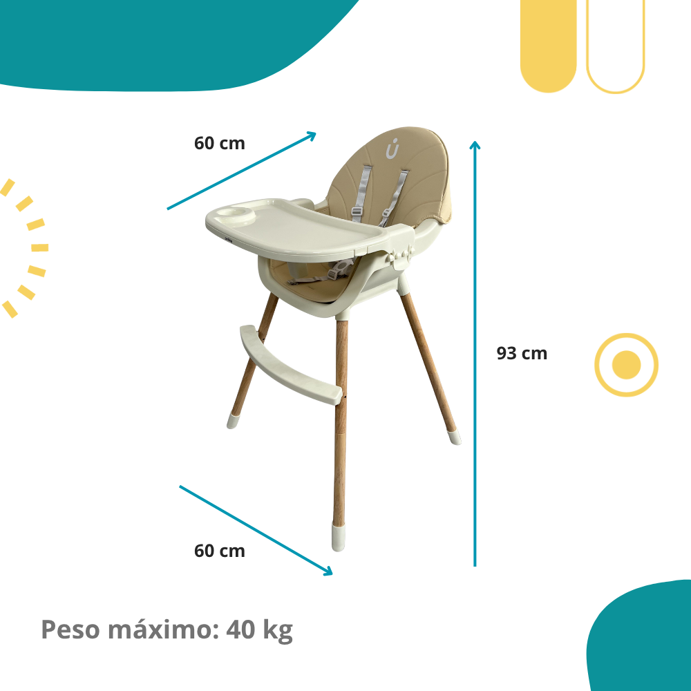 Silla Alta Periquera KIVI 4 En 1