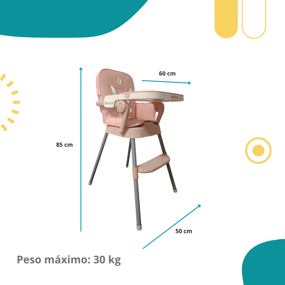 Silla Alta Periquera MILO 3 En 1