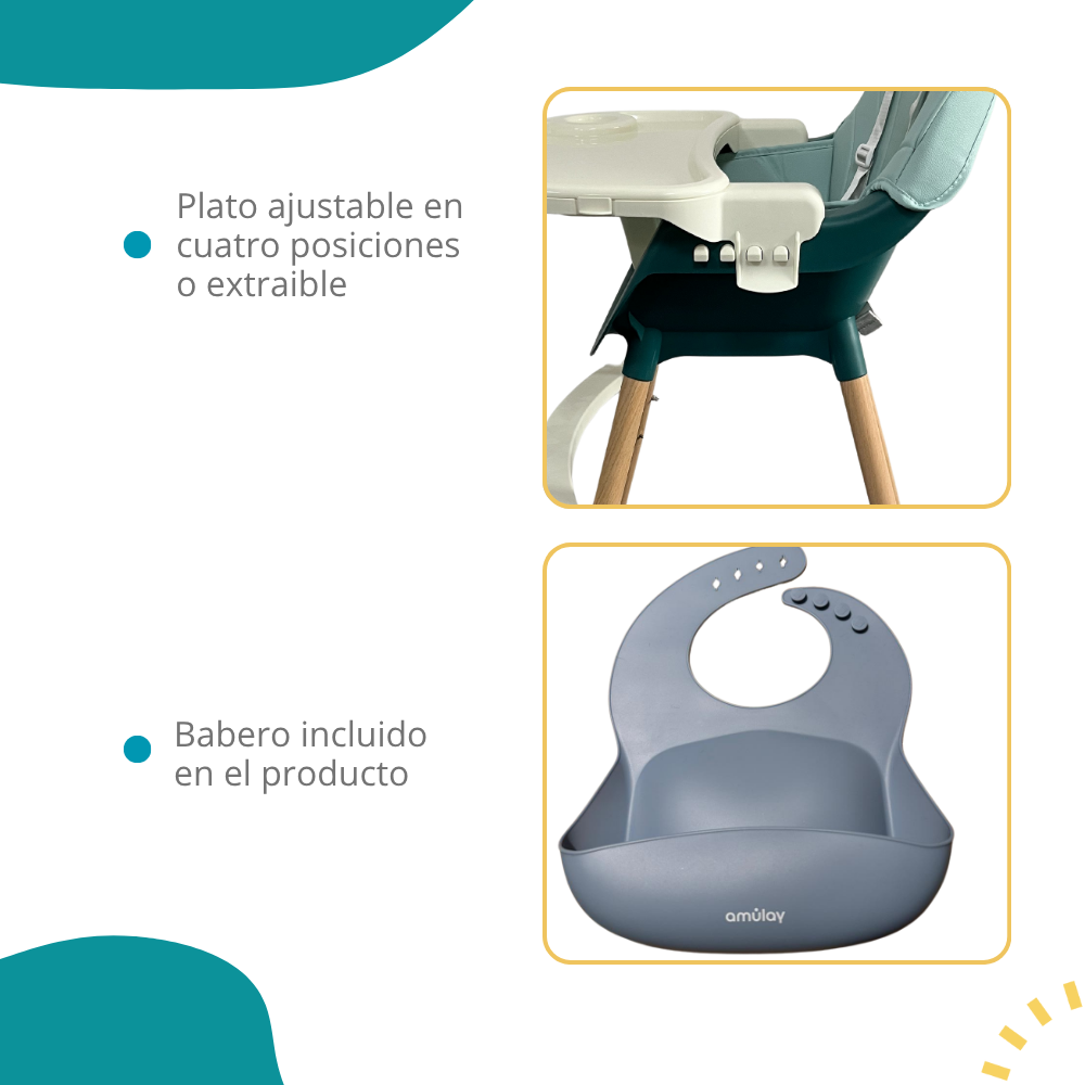 Silla Alta Periquera KIVI 4 En 1