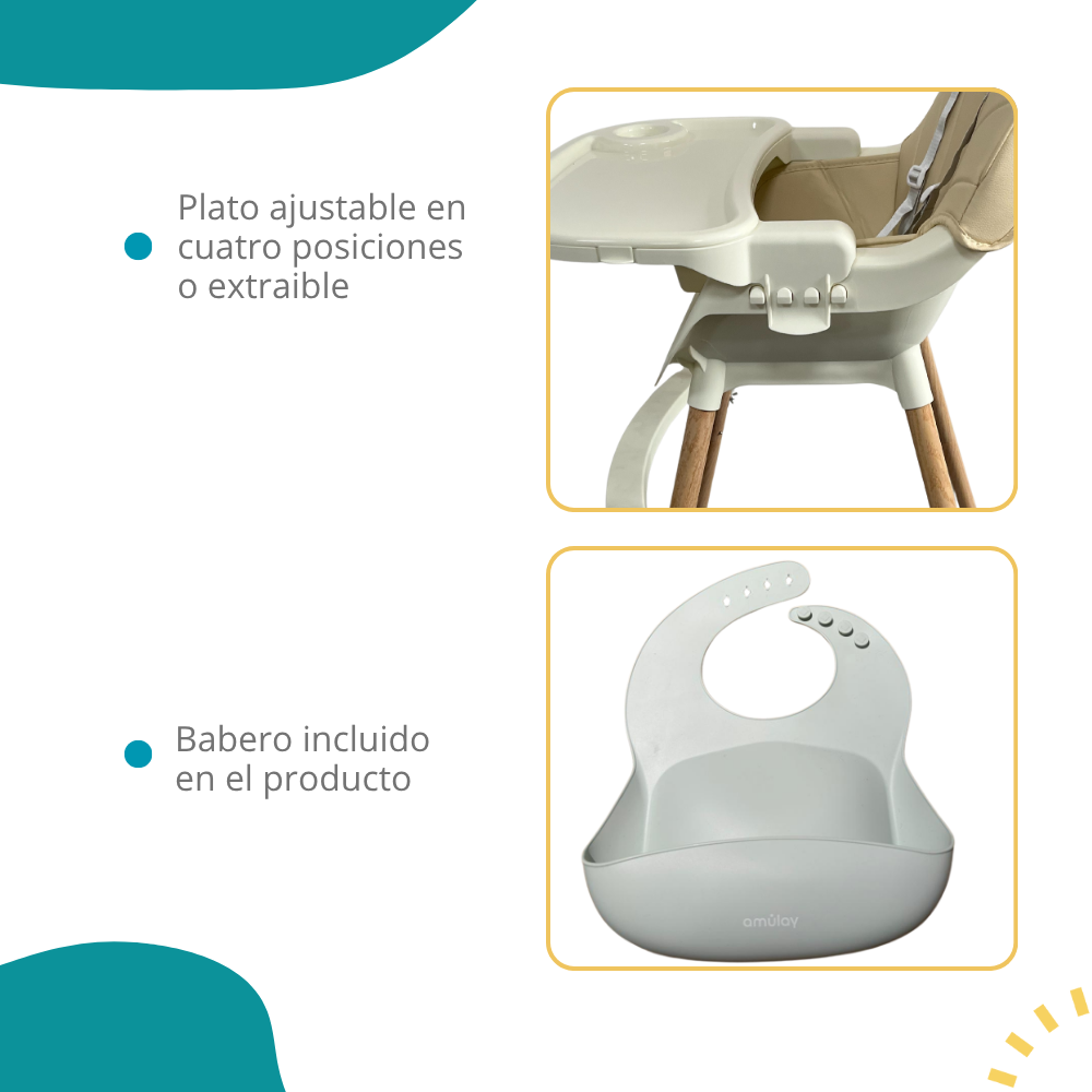 Silla Alta Periquera KIVI 4 En 1