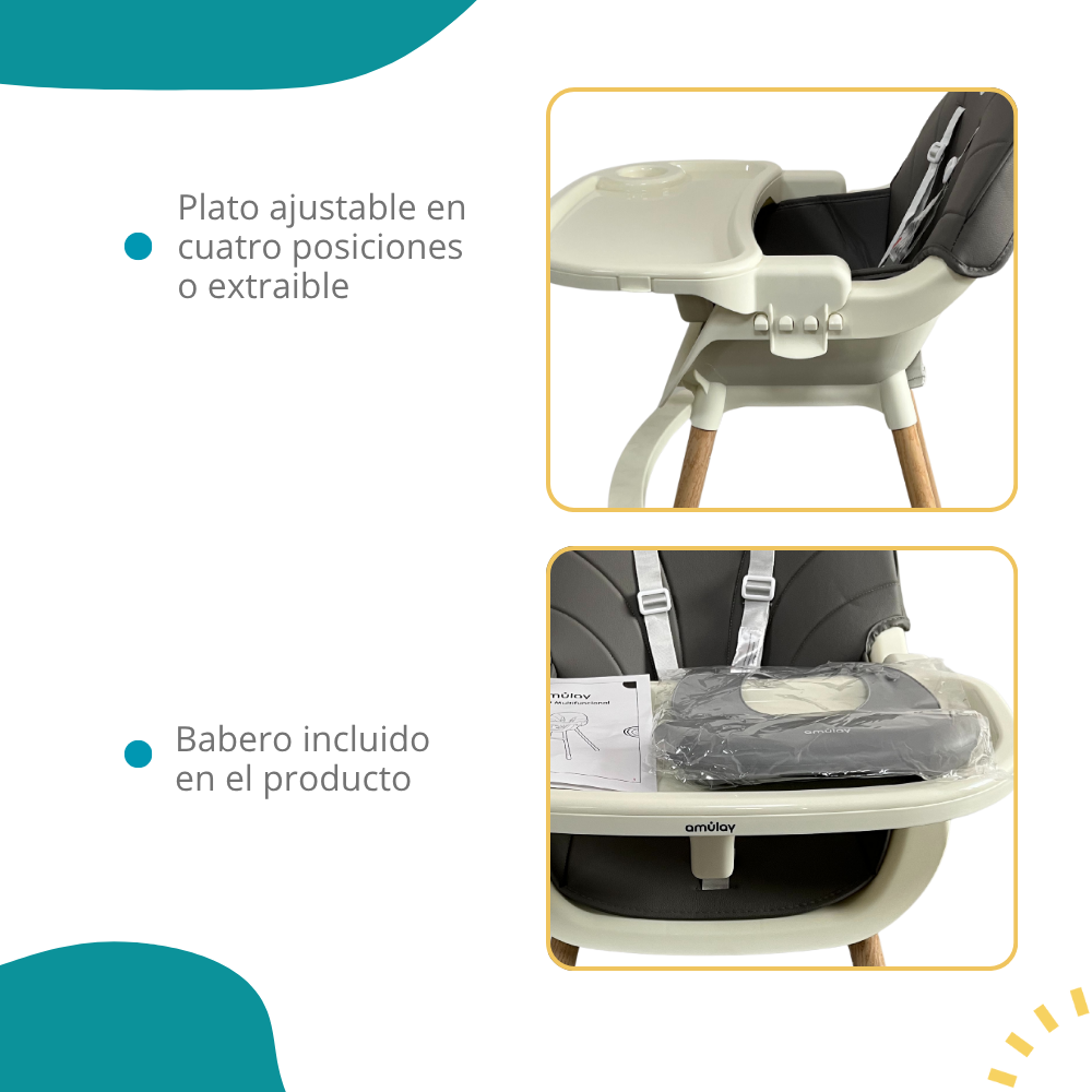 Silla Alta Periquera KIVI 4 En 1