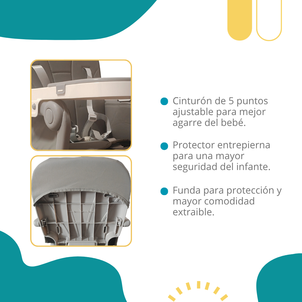 Silla Alta Periquera MILO 3 En 1