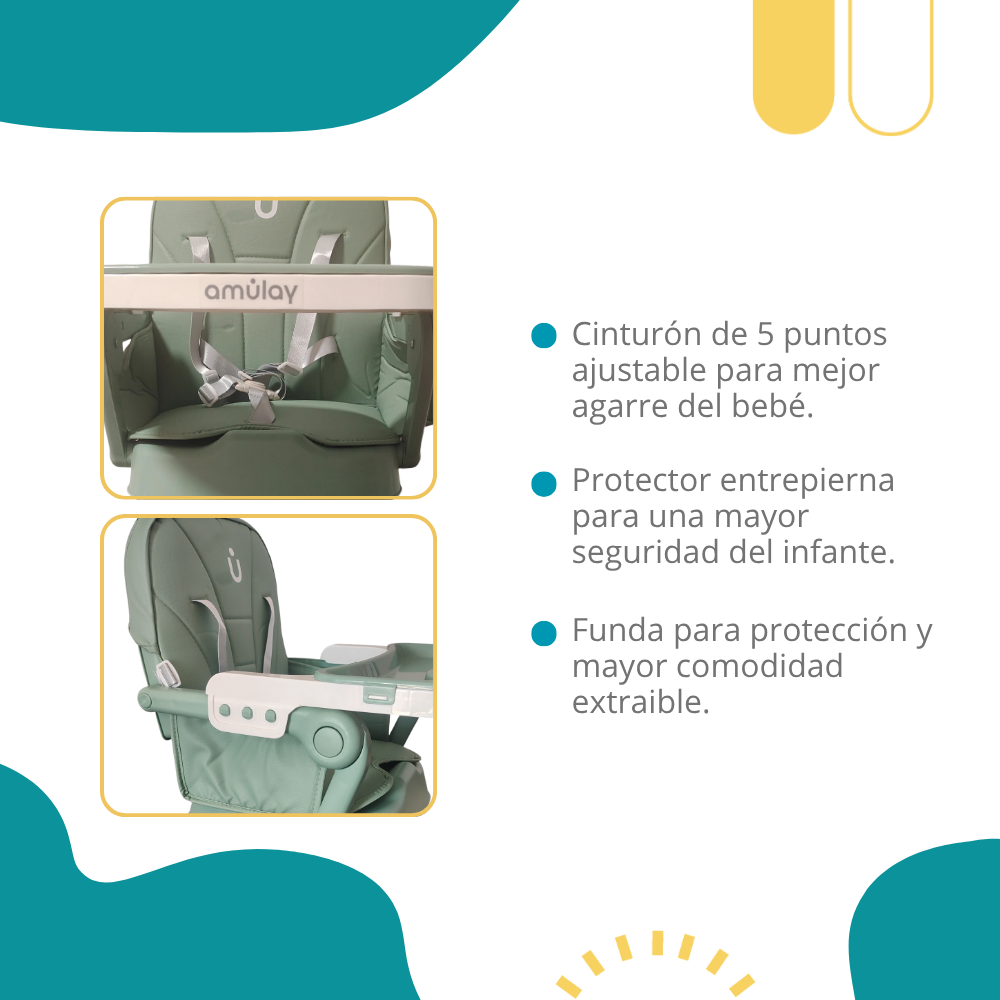 Silla Alta Periquera MILO 3 En 1