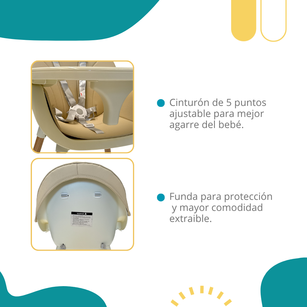 Silla Alta Periquera KIVI 4 En 1