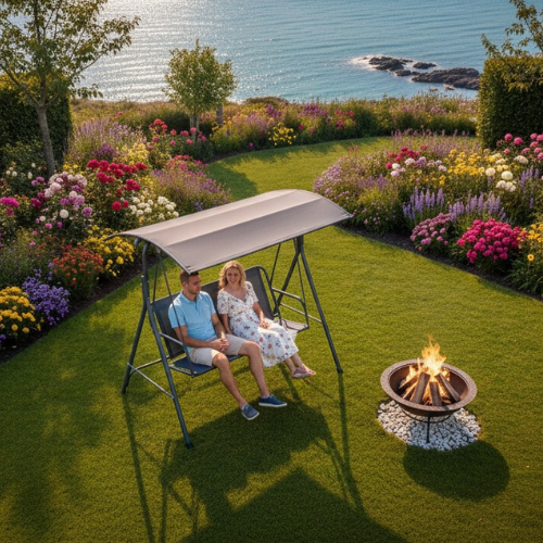 Banco Columpio Con Toldo