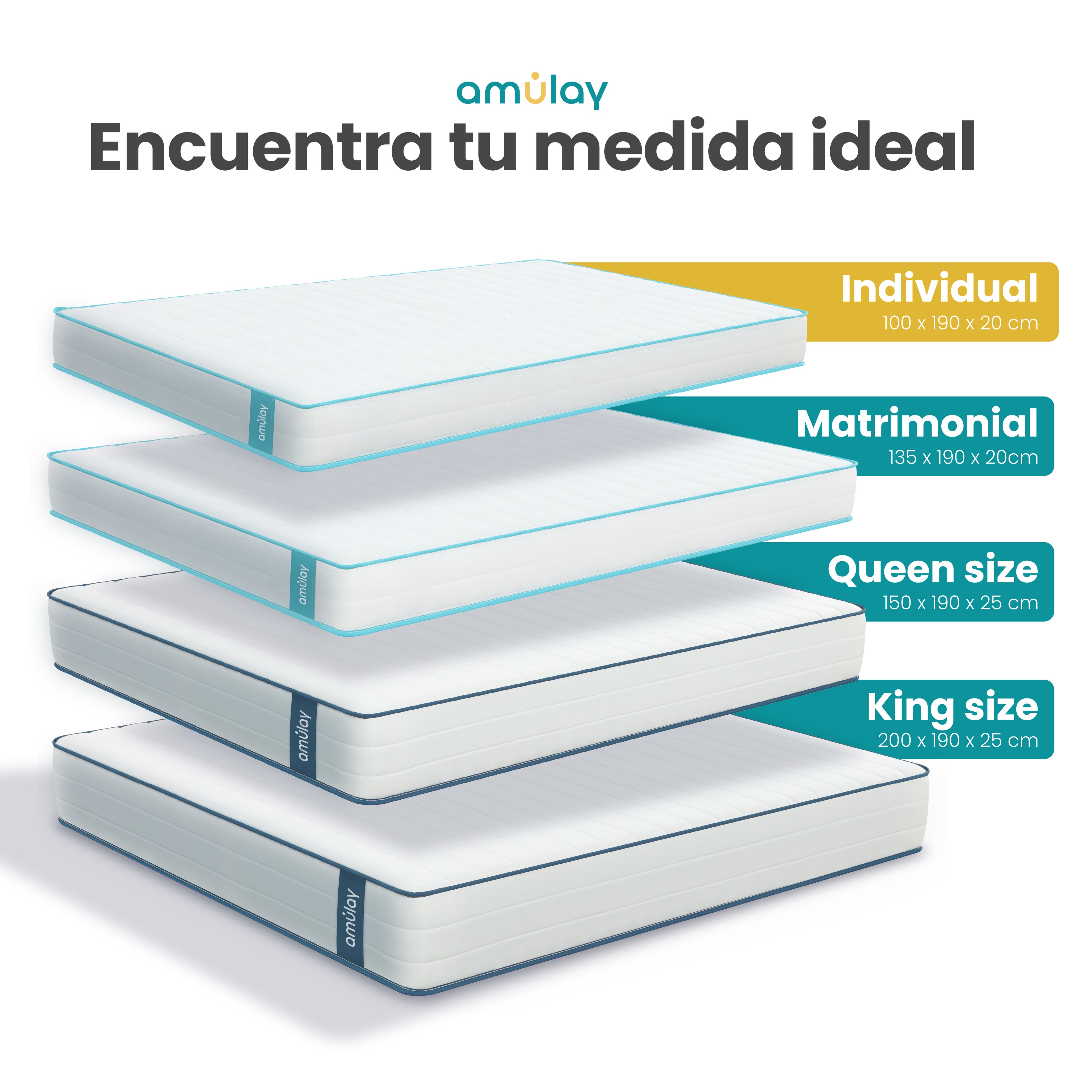 Colchón Híbrido Individual Firme 20 cm
