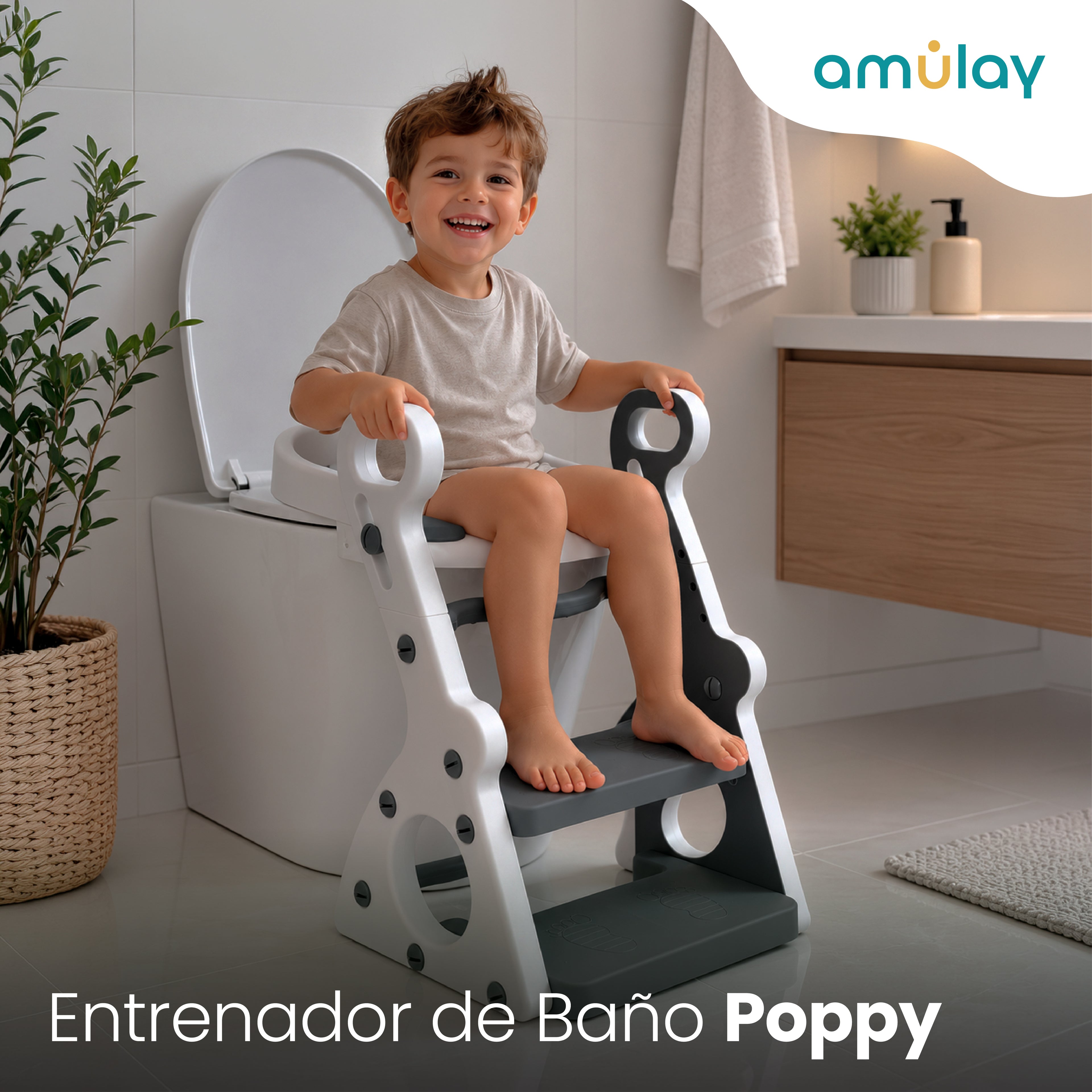 Entrenador Infantil de Baño Poppy 3 en 1