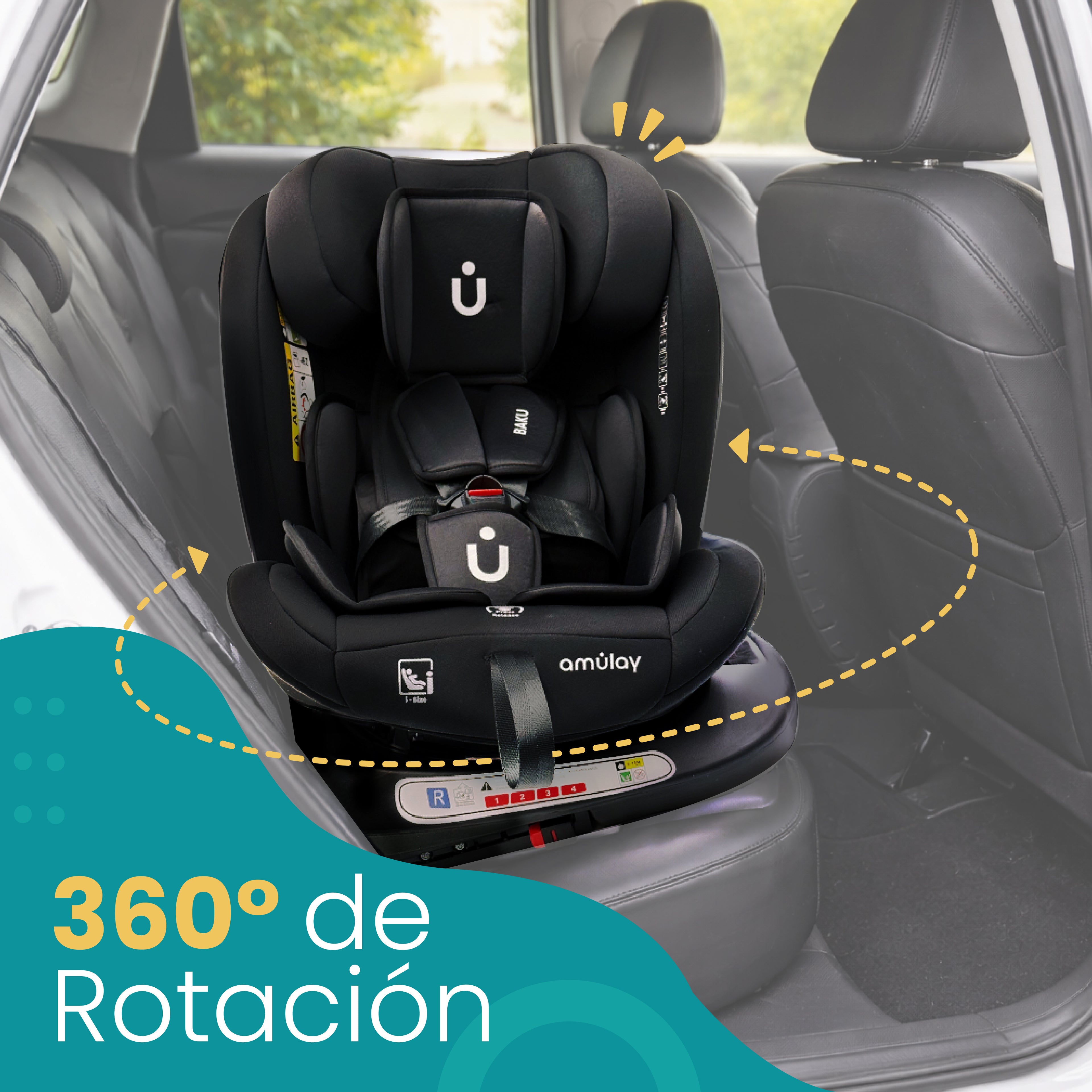 Autoasiento Baku - 360° Isofix i-Size 0 a 12 Años