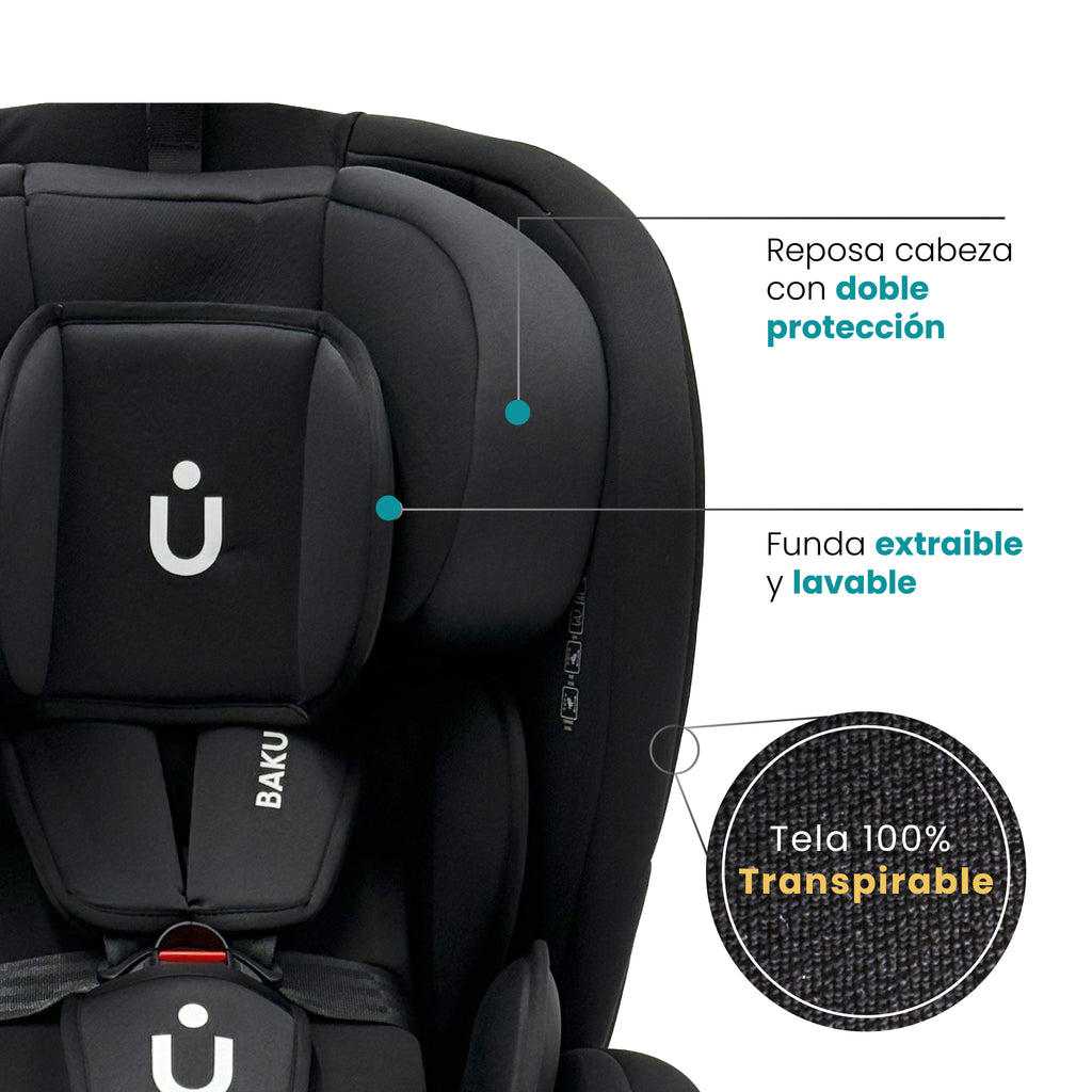 Autoasiento Baku - 360° Isofix i-Size 0 a 12 Años