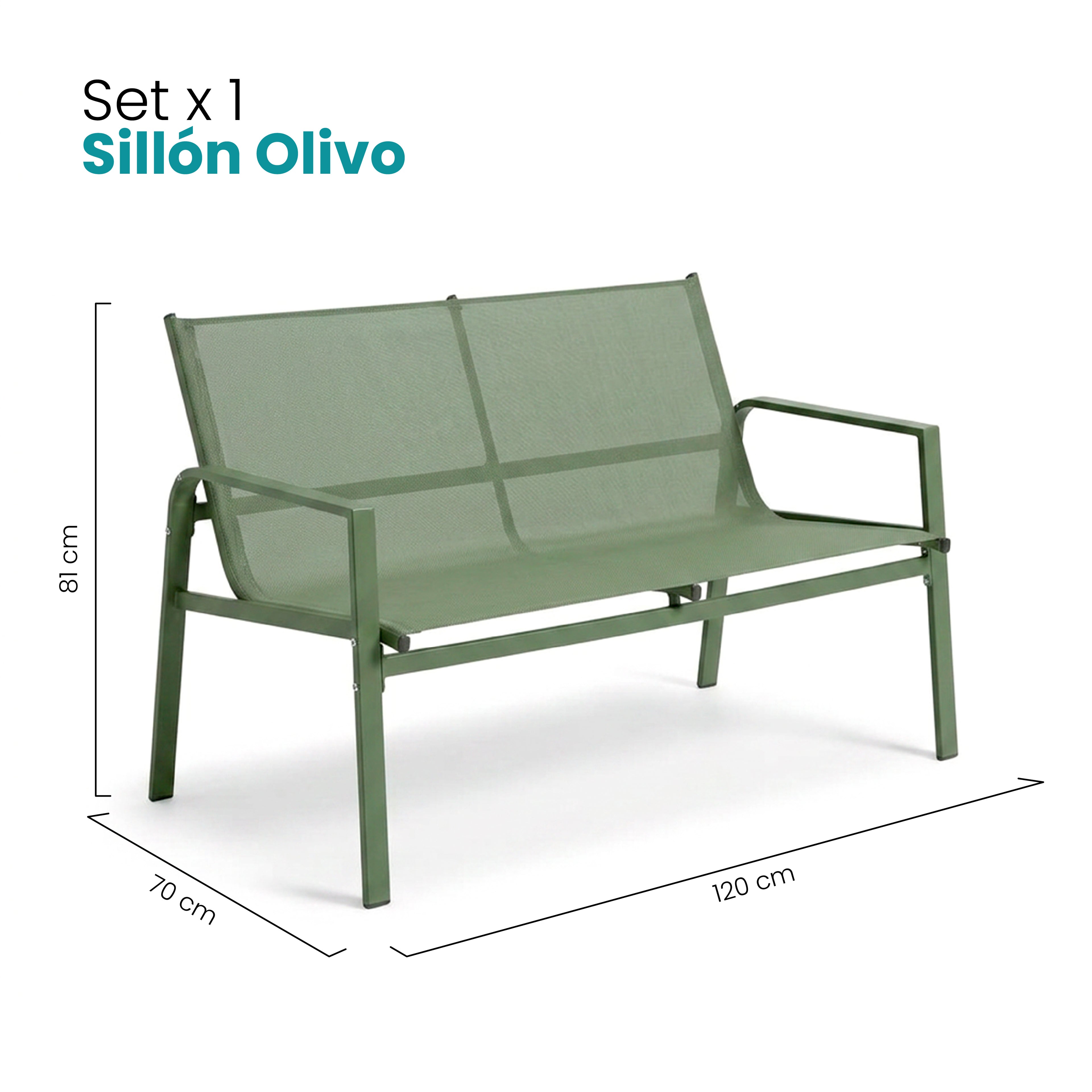Sala De Jardín de Hierro Olivo