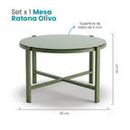 Sala De Jardín de Hierro Olivo