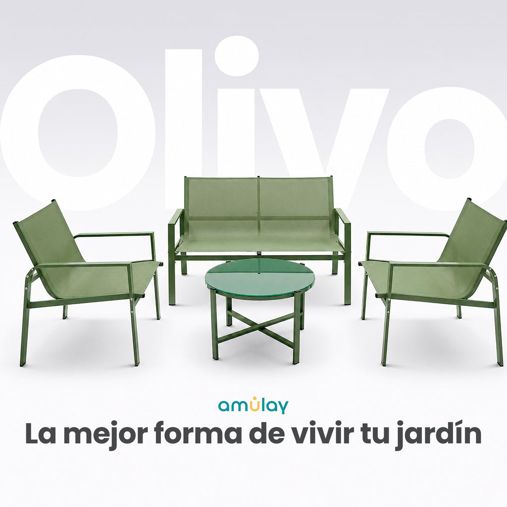 Sala De Jardín de Hierro Olivo