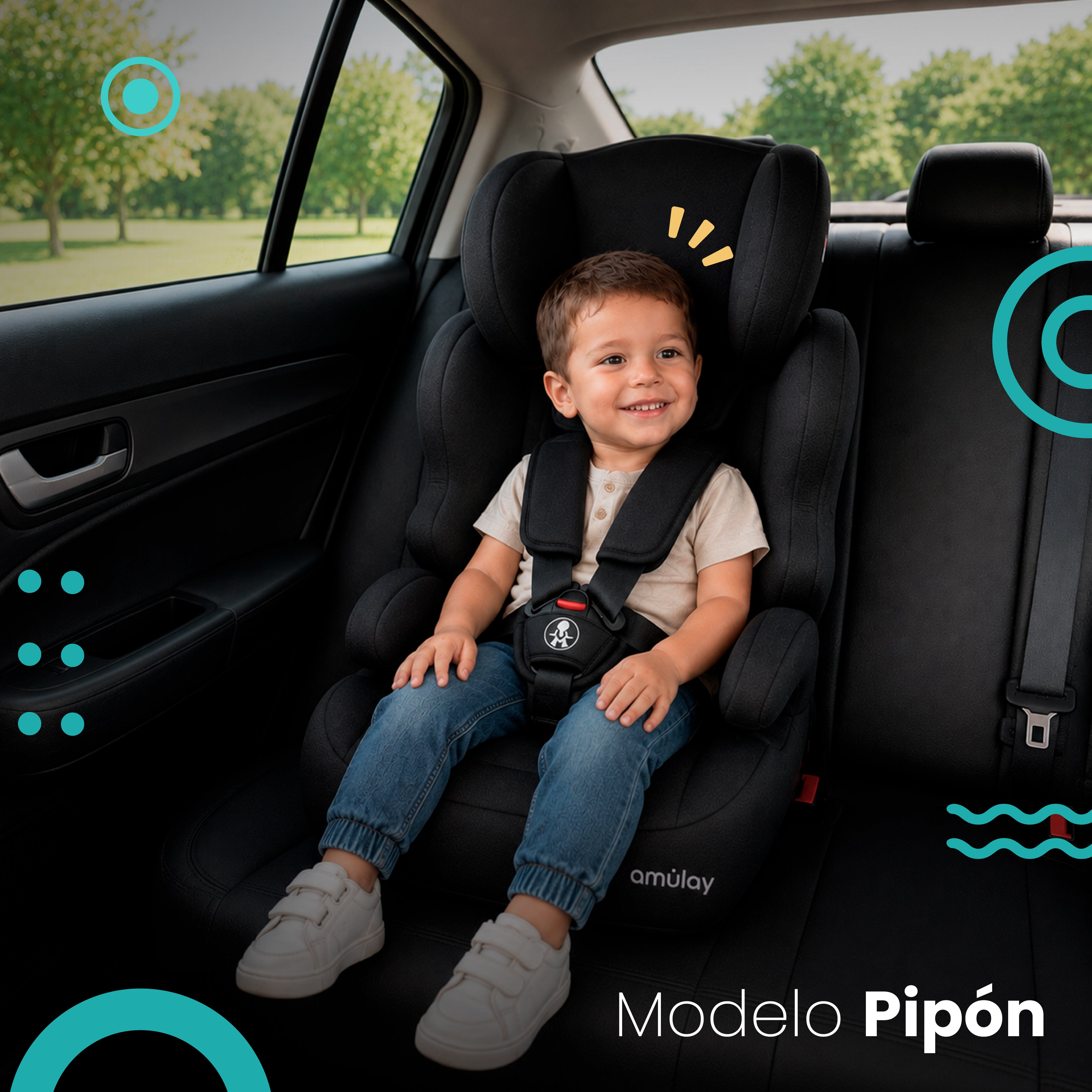 Autoasiento PIPÓN- Booster Isofix 9-36Kg