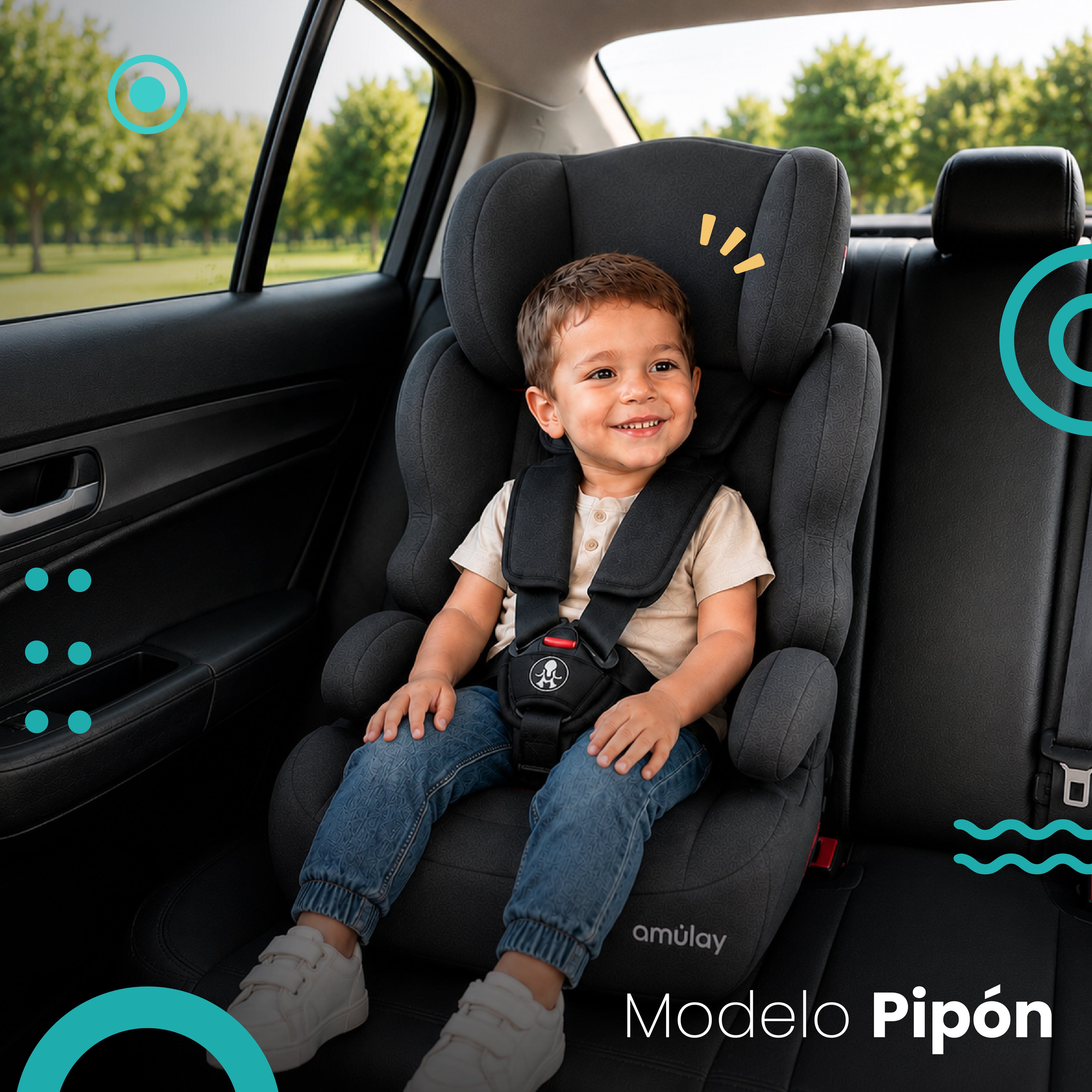 Autoasiento PIPÓN- Booster Isofix 9-36Kg