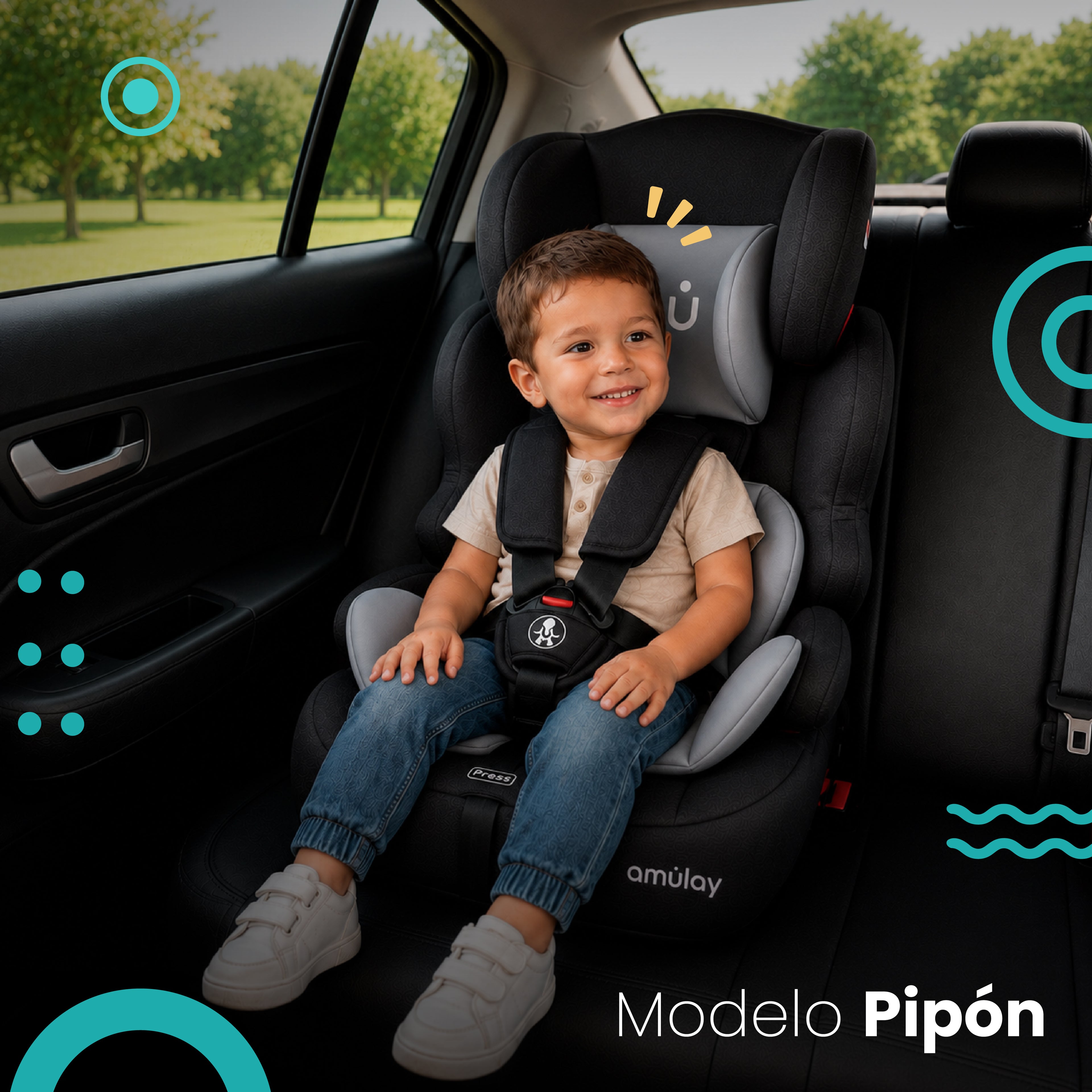 Autoasiento PIPÓN- Booster Isofix 9-36Kg