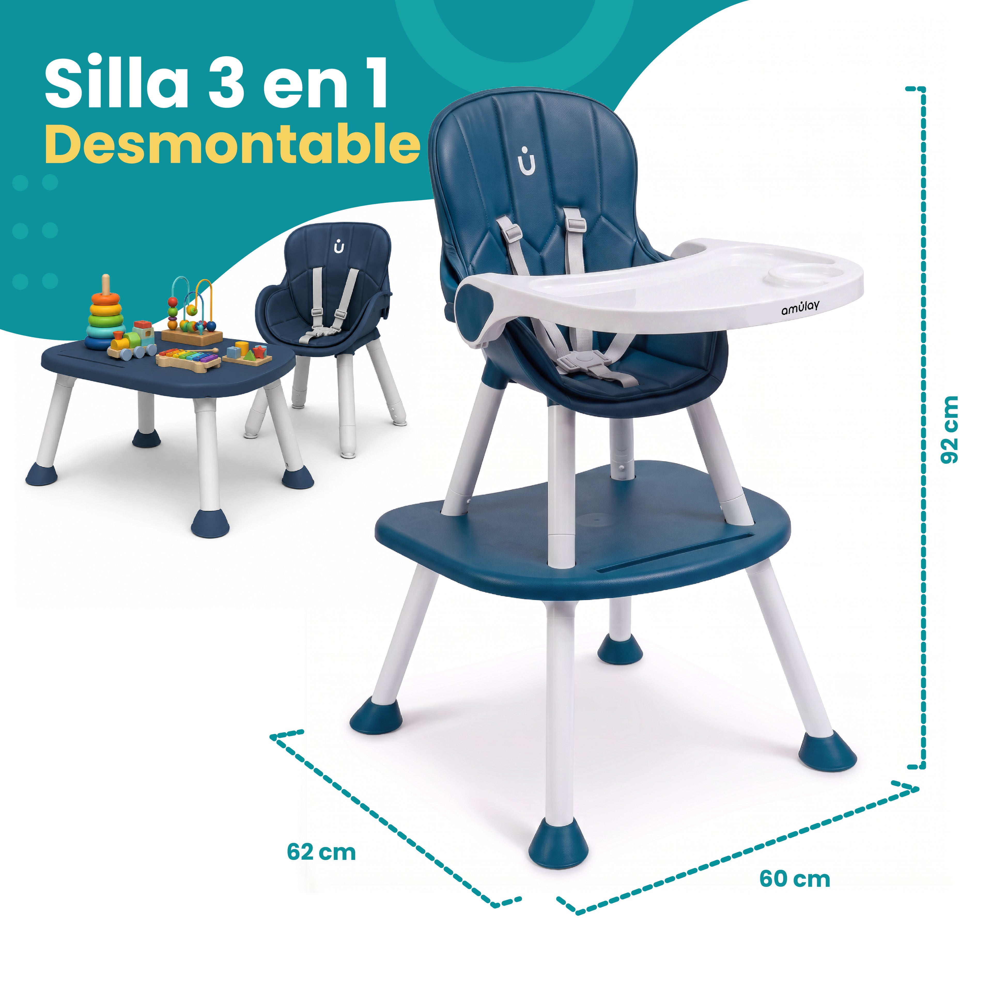 Silla Alta Periquera NUBA 3 En 1