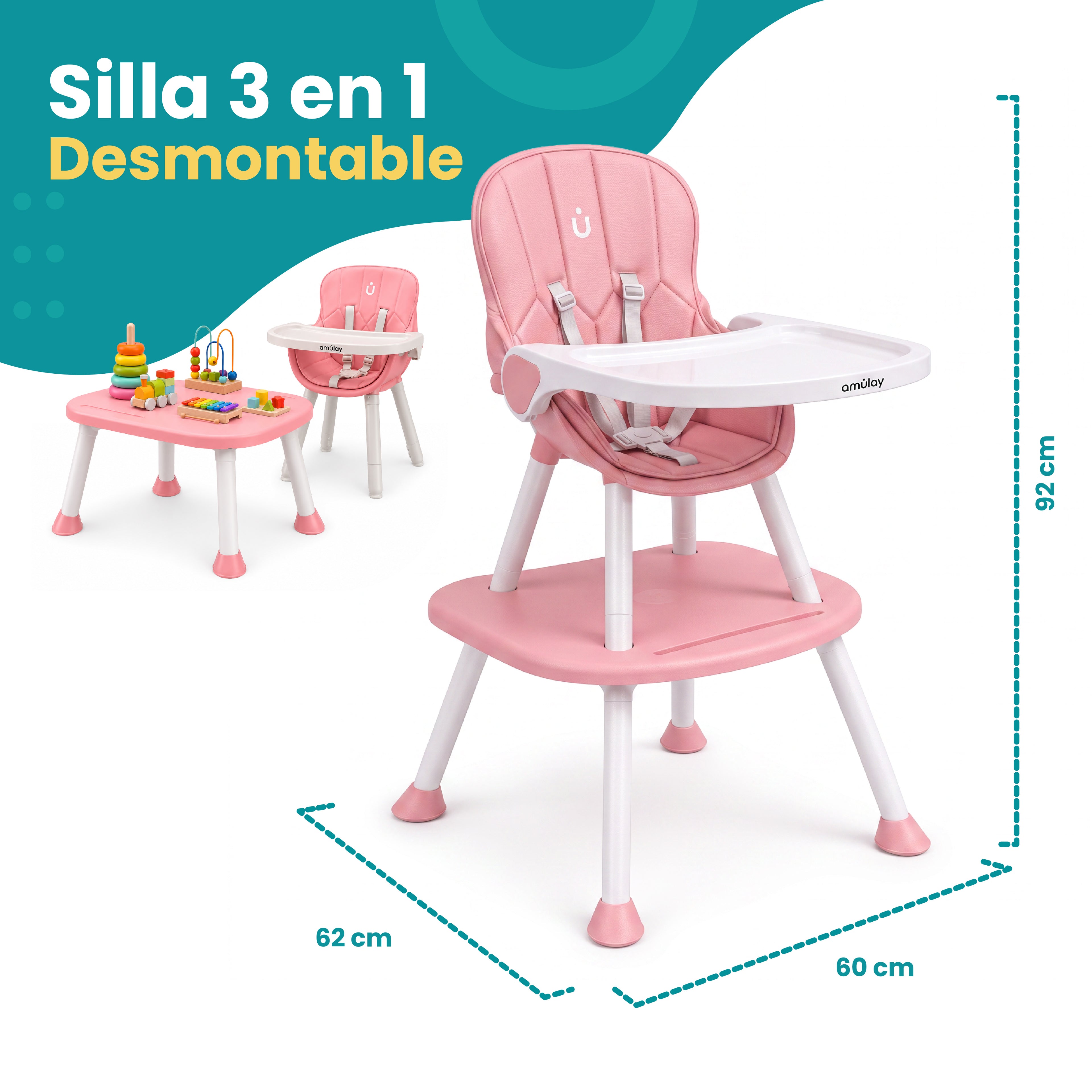 Silla Alta Periquera NUBA 3 En 1