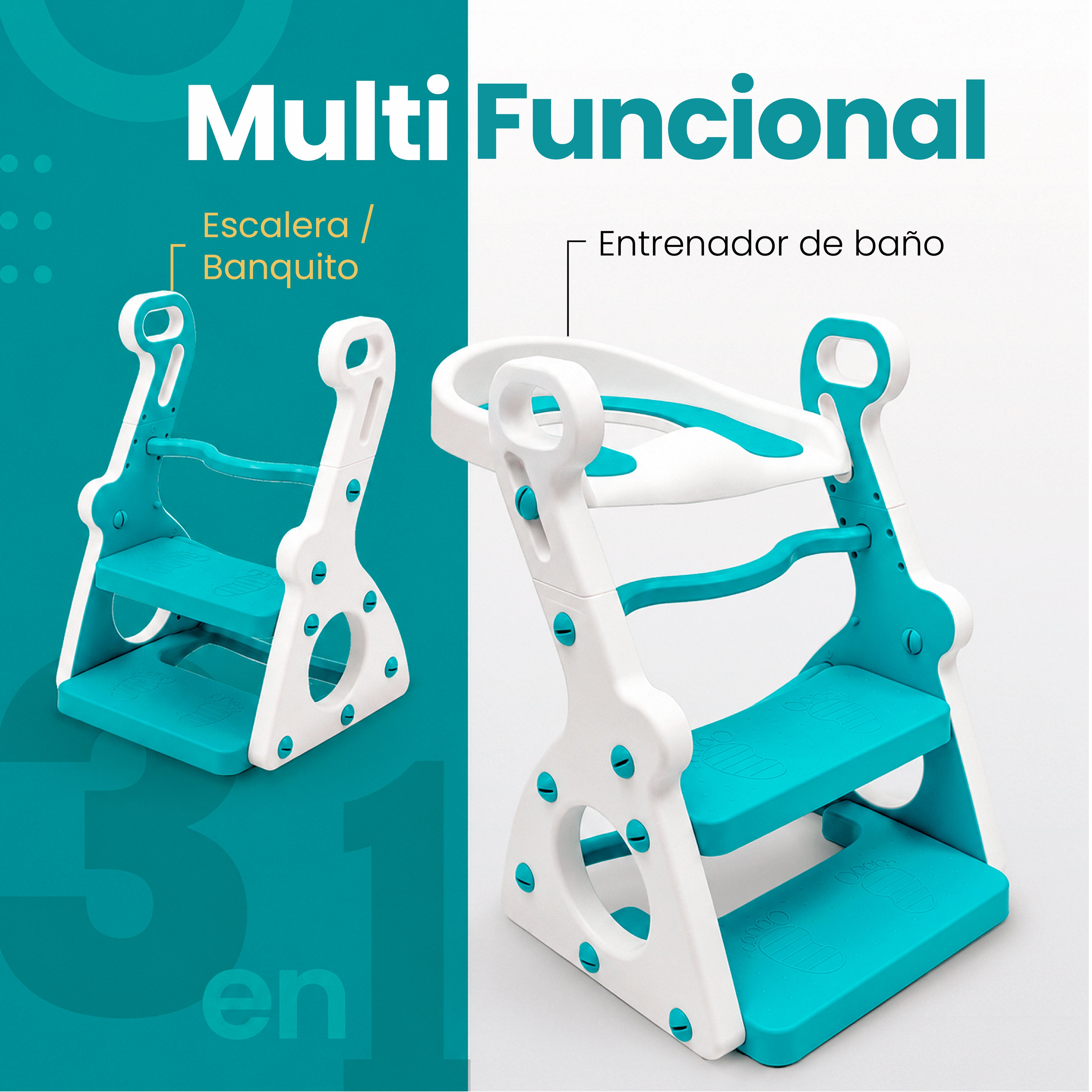 Entrenador Infantil de Baño Poppy 3 en 1