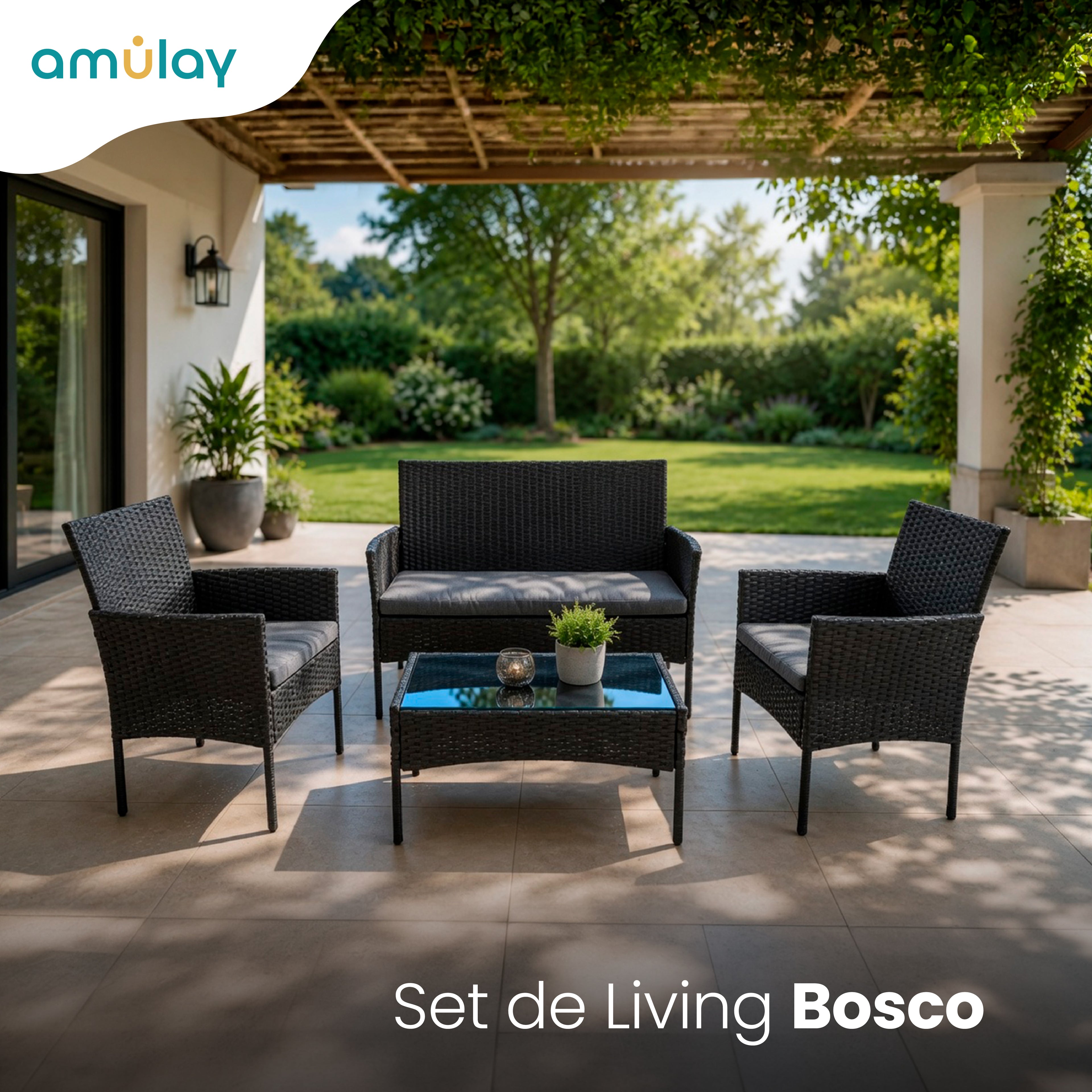 Set de Living Exterior BOSCO - Ratán