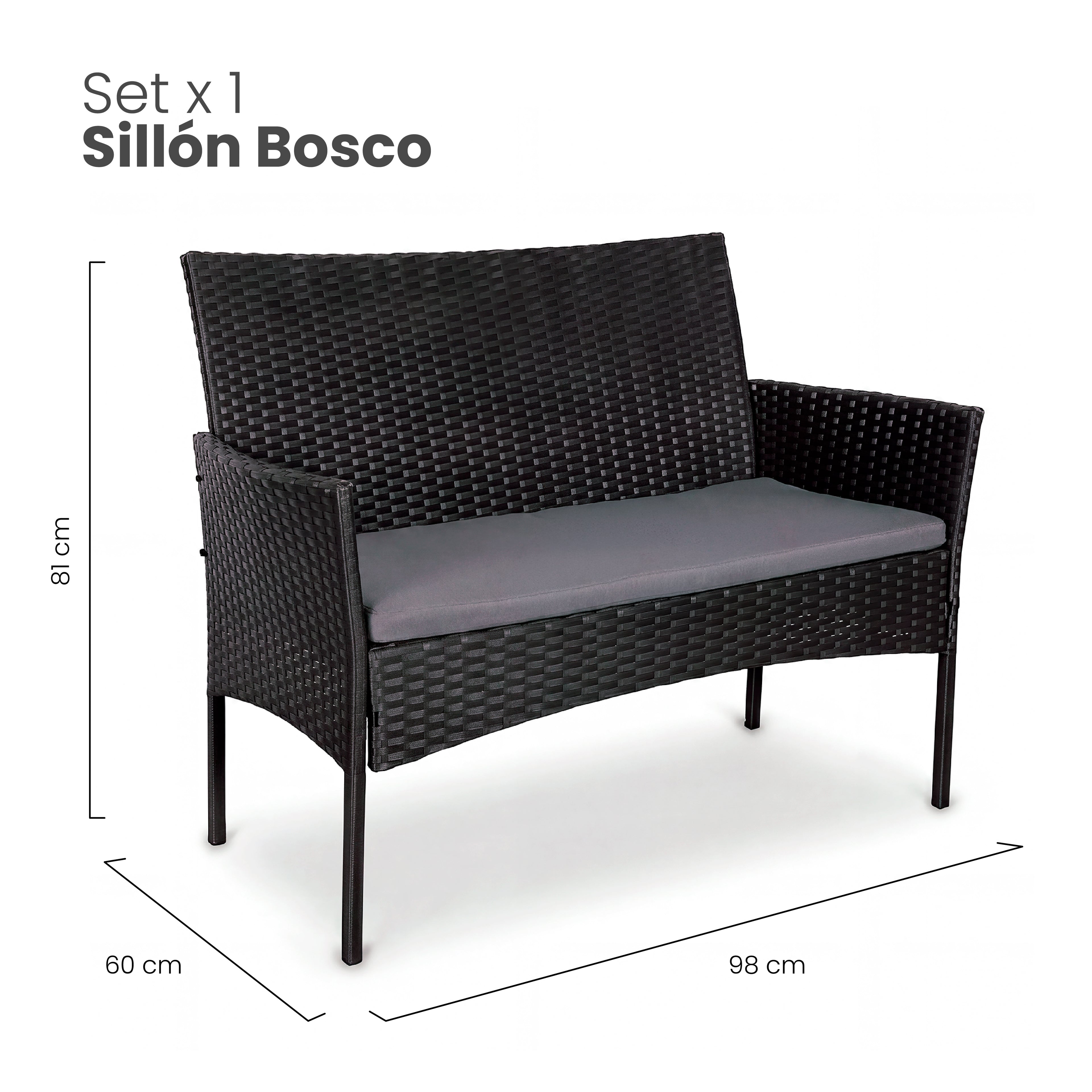 Set de Living Exterior BOSCO - Ratán