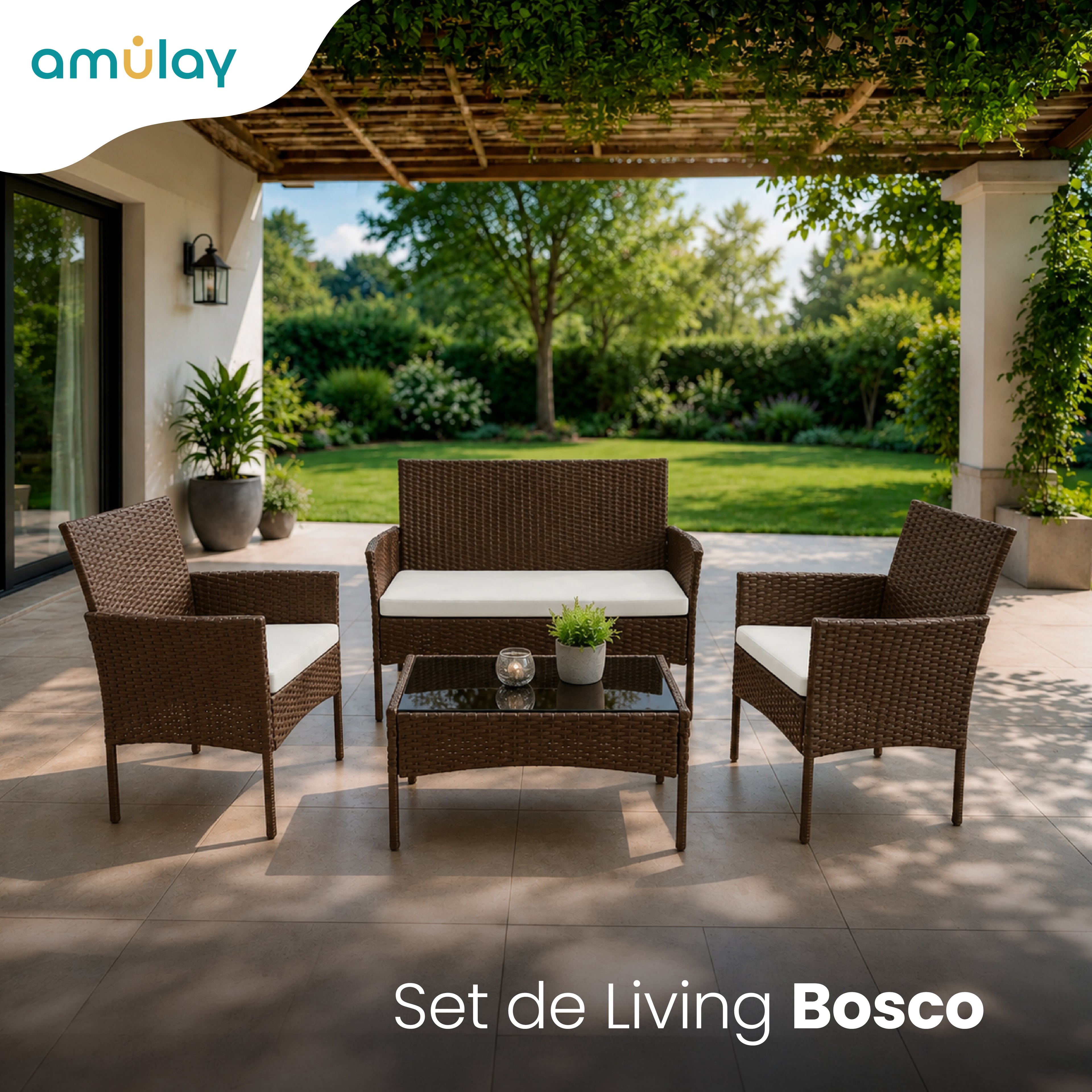 Set de Living Exterior BOSCO - Ratán