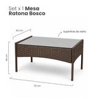 Set de Living Exterior BOSCO - Ratán