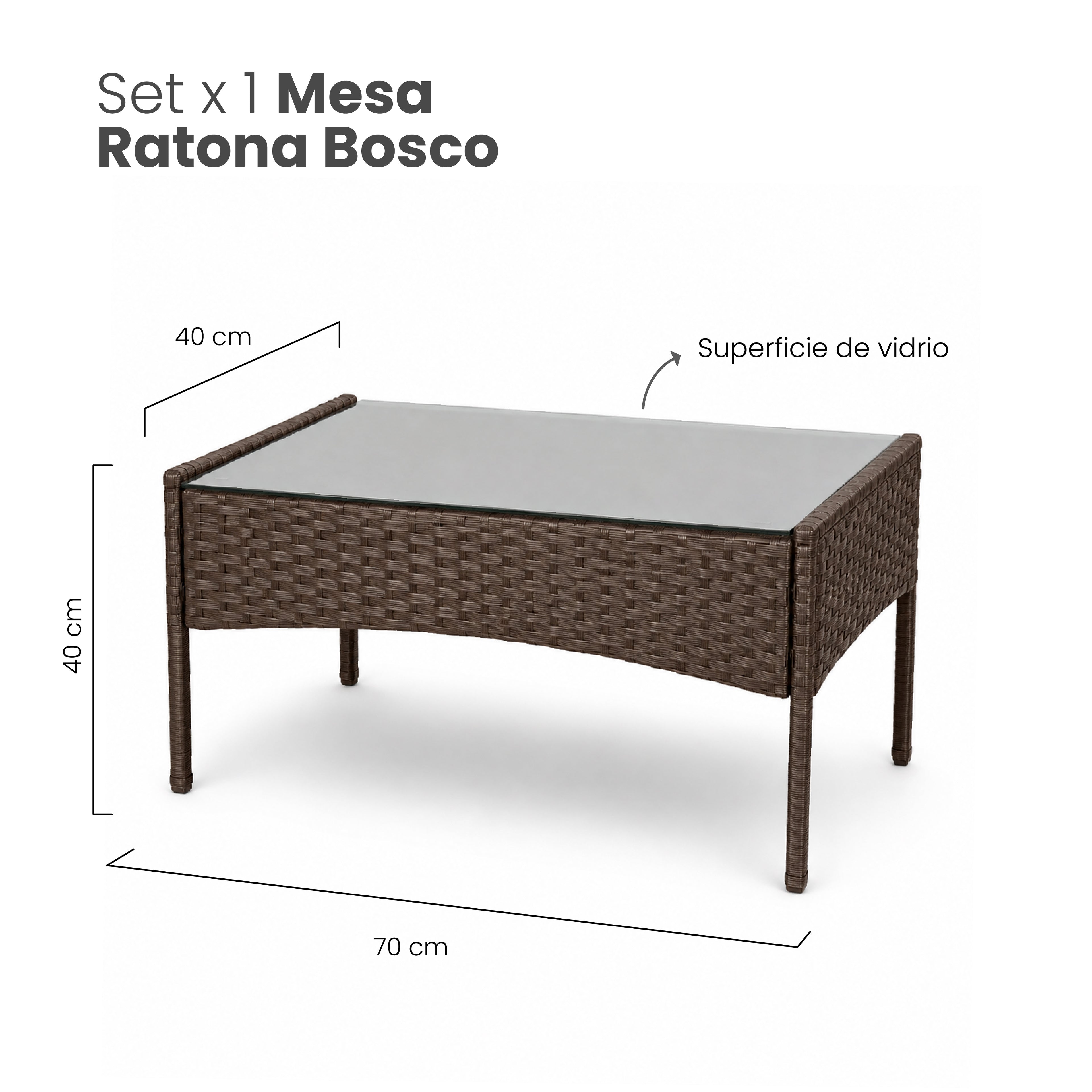 Set de Living Exterior BOSCO - Ratán