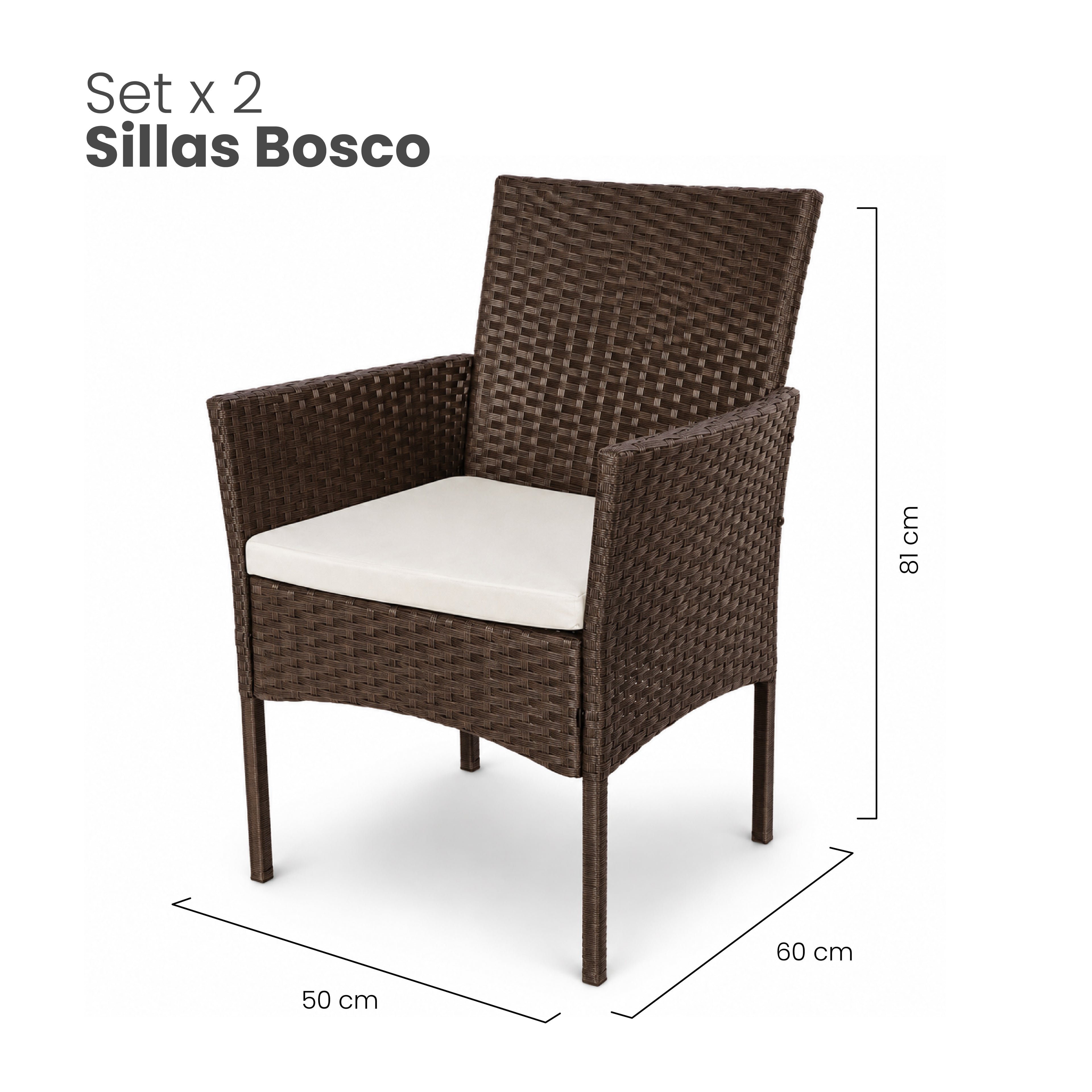 Set de Living Exterior BOSCO - Ratán