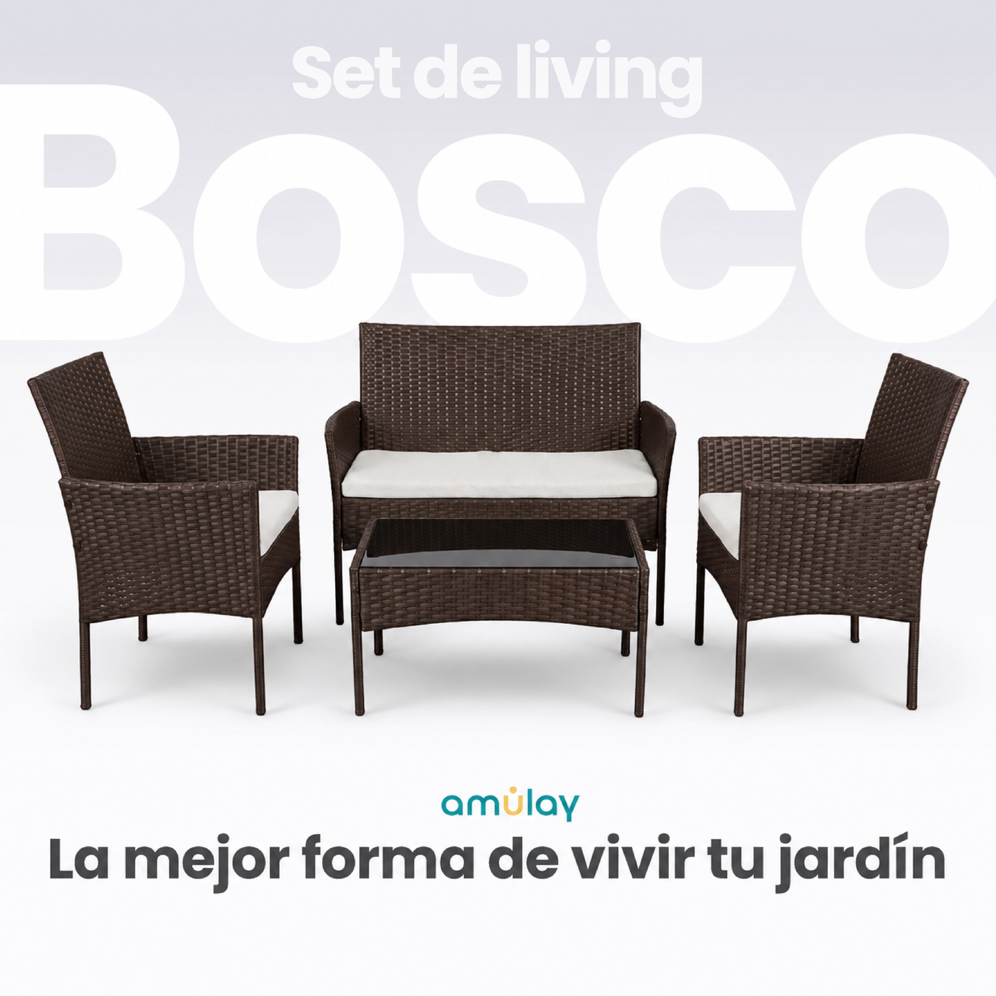 Set de Living Exterior BOSCO - Ratán