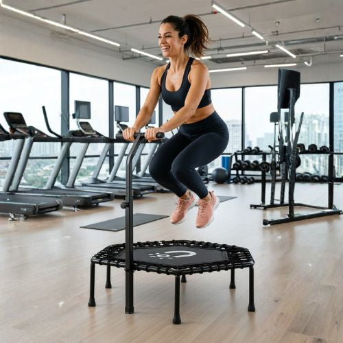 Trampolín Fitness Con Barra