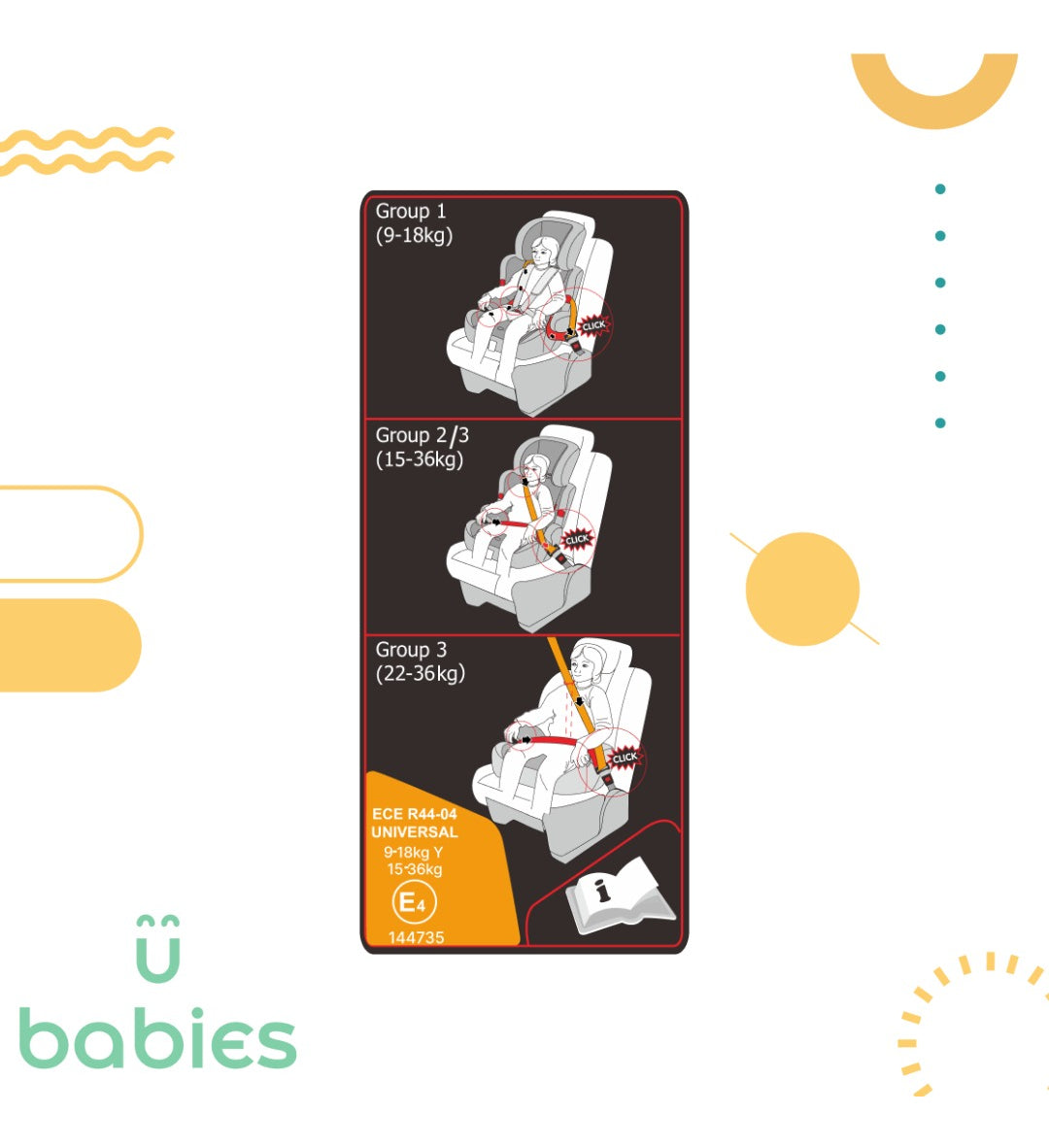 Autoasiento Booster 9-36 Kg